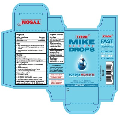Tyson 2.0 Mike Red Eye Drops For Dry High Eyes 15ml (Tyson 2.0 Mike Red Eye Drops 15ml)